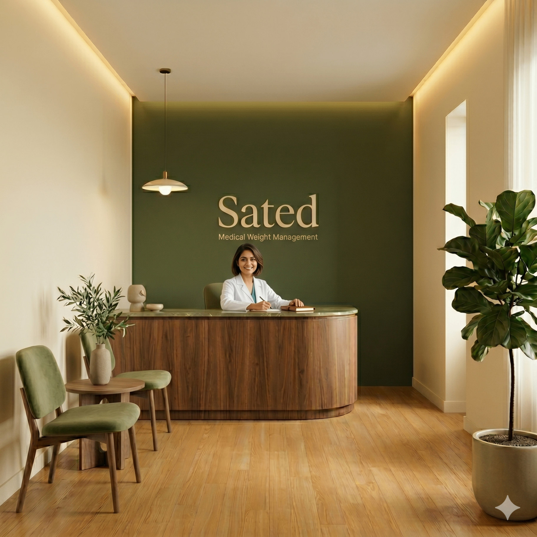 Sated clinic reception in Kolkata with on-staff physician